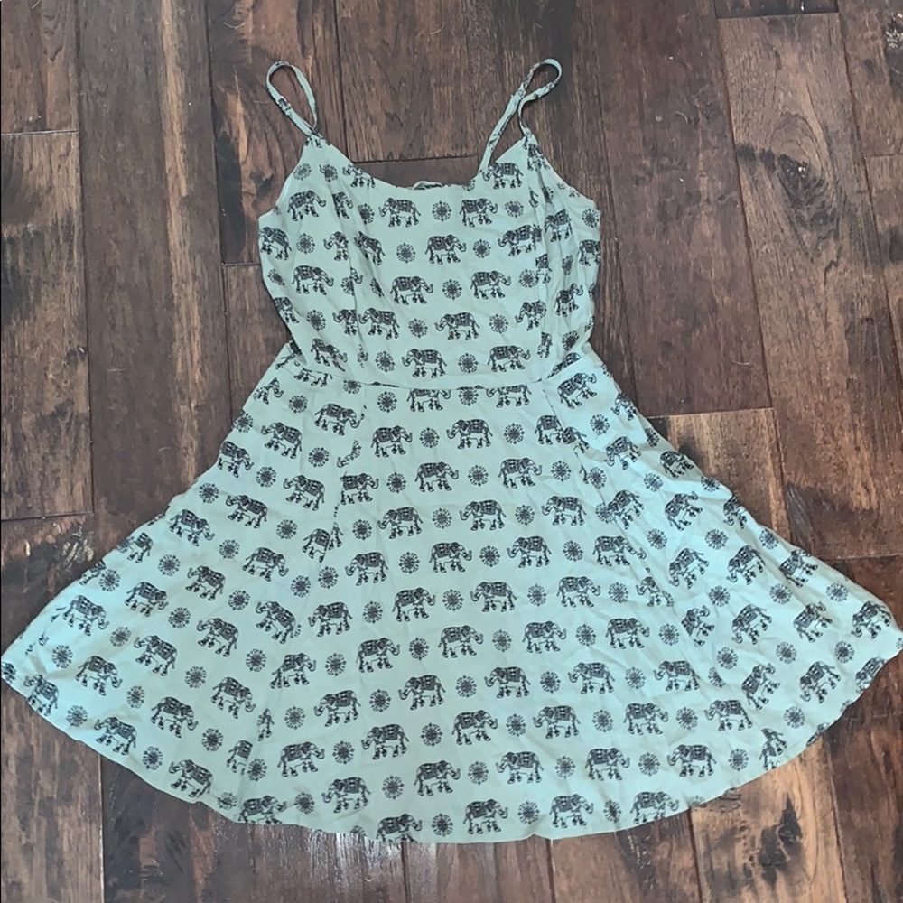 Elephant Printer Skater Dress